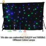 Customized Shiny Backdrop Cloth Led star Curtain For Wedding Bar Dj Church Party