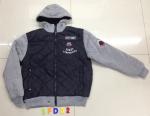 SFD002 Men's knitting with woven jacket coat stock