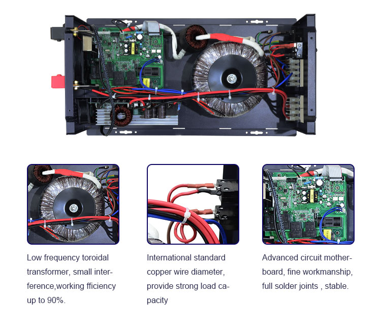 Pure Sine Wave 7.5kw Off Grid Mppt Solar Inverter Hybrid For Solar Panel Ac Condition