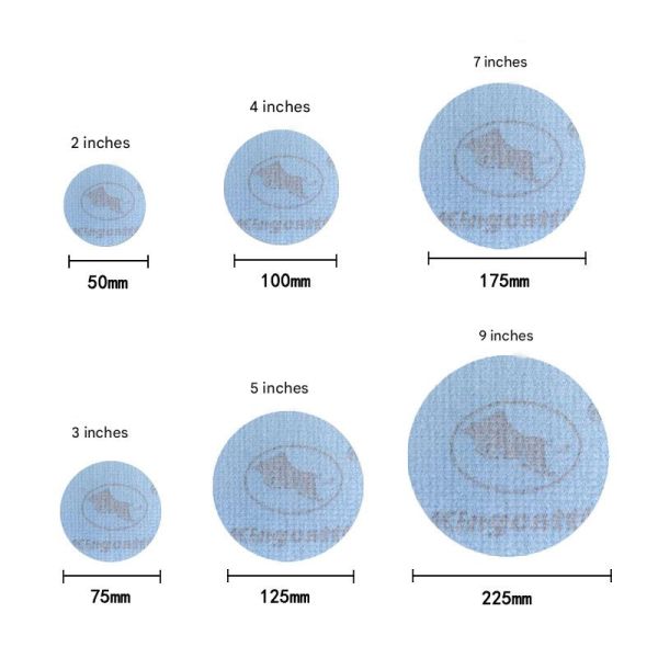 Boben Polishing Disc 5 Inch Sand Disc Back Velvet Flocking Sandpaper Non-porous Disc Sandpaper Polishing Sheet White Sandpaper