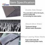 Microfiber Cleaning Cloth Car Cleaning Cloth Kitchenware Wipe Cloth 40x40cm Gray
