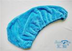 Purple 80 % Polyester Microfiber Towels For Hair , Hair Wrap Turban
