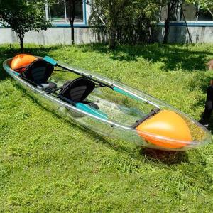China Smooth Surface Glass Bottom Canoe , Whitewater Sit On Top Surf Kayak For Couple factory