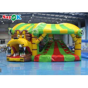 Lion Inflatable Bounce House With Dry Slide Inflatable Castle Bouncer