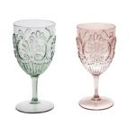 Scollop Design Acrylic Wine Glass 450ml / 15.5oz BPA Free Shatterproof