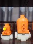 Portable Pneumatic Actuator Diaphragm Valve , Stable PVDF PVC Pressure Release