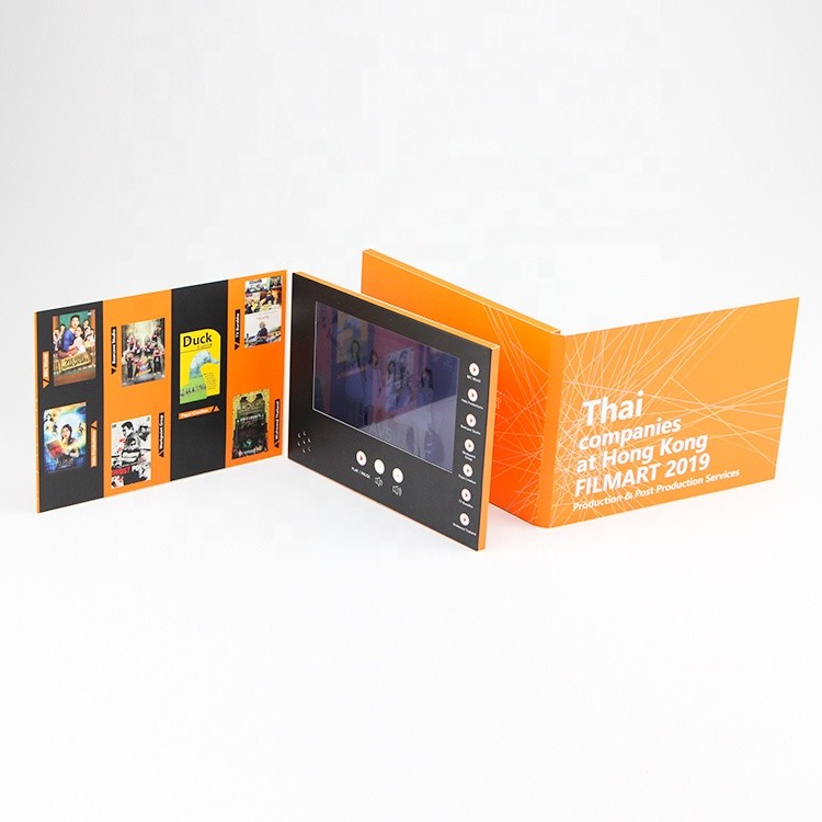Lcd Video Book Advertising Video Book 2.8inch Customized Printing Lcd Screen Video Brochure