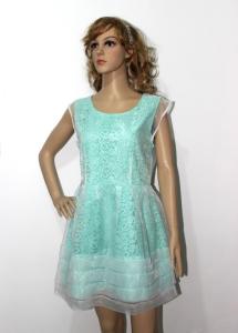 China Round neck sleeveless ladies dresses with polyester S M L XL factory