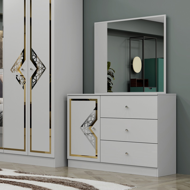 High Quality Wood Frame Modern King Size Double Bed Home Suite Queen Full Luxury Turkish Wooden Bedroom Furniture Set