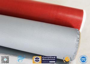 China 80g Coating E - glass Silicone Rubber Coated Fiberglass Fabric 260℃ Alkali Free factory