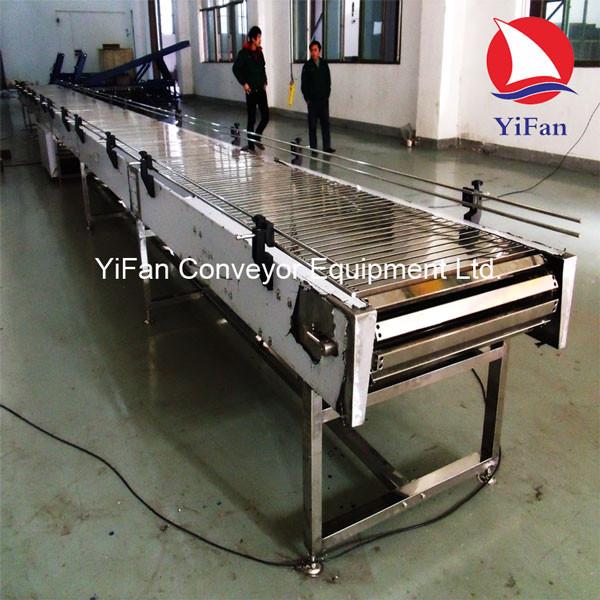 Stainlees Steel Slat Chain Conveyor with Good Load Capacity