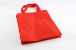 Red Color Non Woven Tote Bag , Non Woven Promotional Bags Front Pocket