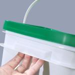 2.5L Square Bulk Plastic Buckets Pails Green Yellow Black Colored