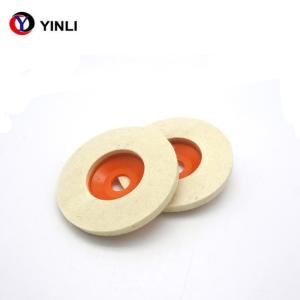 China Natural Wool Hard Density Felt Polishing Wheel 80mm For Grinder factory
