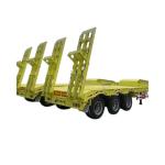 Customizable Tri-Axle Low Bed Semi Trailer for Heavy Equipment Transport in