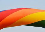 Outdoor beautiful rainbow advertising inflatable arch for event parties or