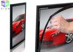 Black Aluminum Advertising Light Boxes , Led Lightbox Sign With Picture Frame