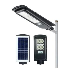 China 170lm/w High Lumen All In One Outdoor Solar Street Post Lights Ip65 factory