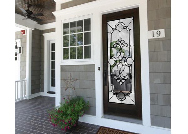 Insulated / Bevelled / Polished Obscure Decorative Panel Glass Allow Light To