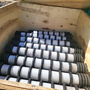 China Dia 139mm Conveyor Rubber Disc Return Roller For Power Plant factory