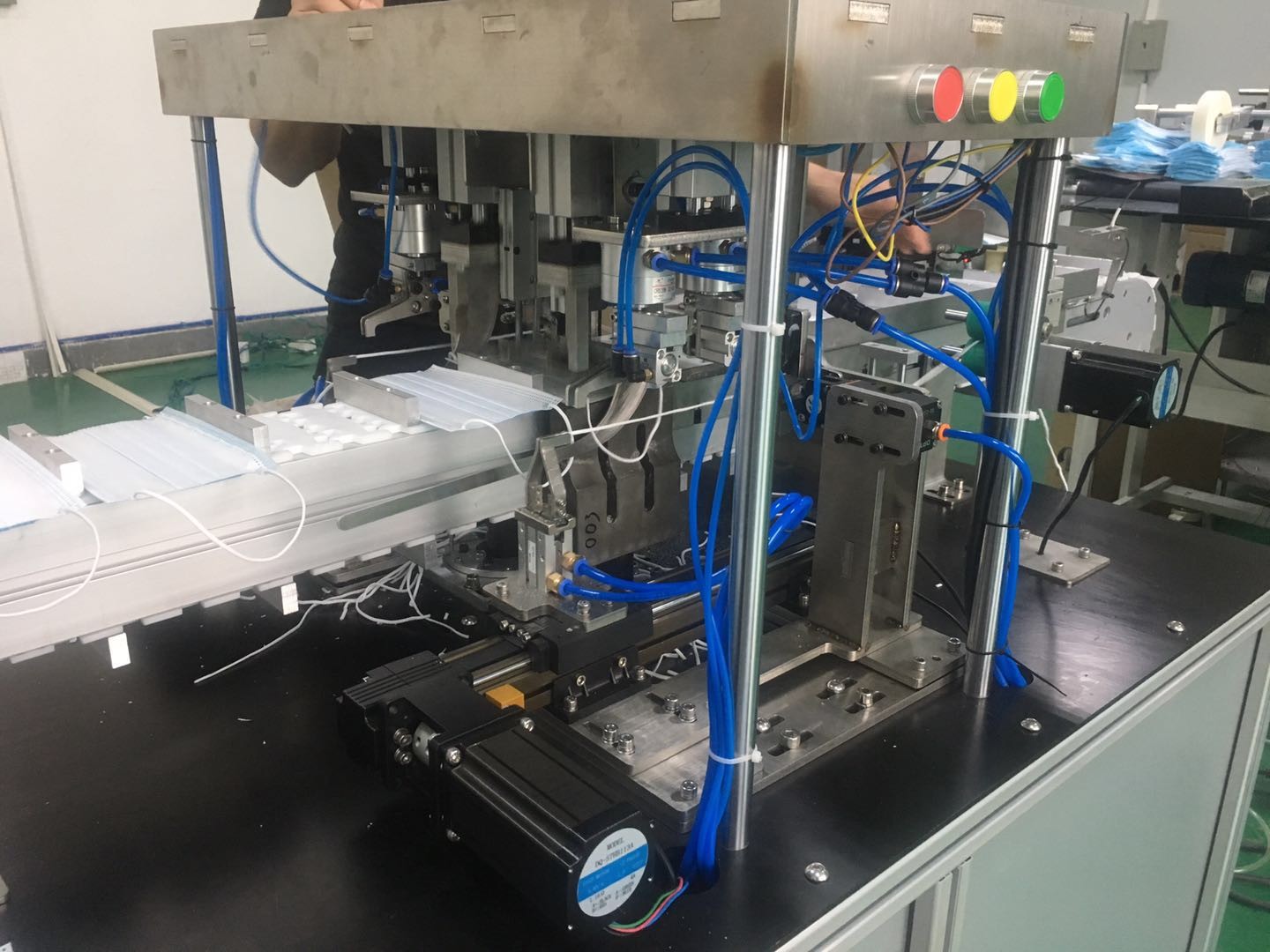 Computer PLC Control 50HZ 3500W Mask Earloop Welding Machine