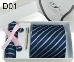 Silk Woven Necktie Cufflinks Gift Sets