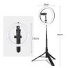 Buy cheap 120PCS 3500K Foldable Ring Light , Selfie Led Ring Light With Tripod Stand from wholesalers