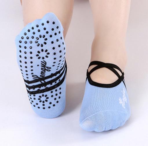 Cotton Material Yoga Grips Socks Backless Yoga Socks Anti-skid Ballet Fitness