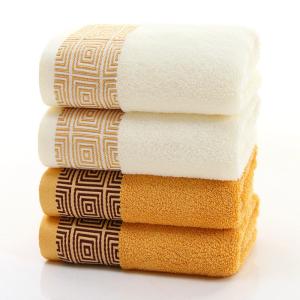 China Ultra Soft Bamboo Cotton Hotel Towels Customized for Adults Woven Solid Color factory