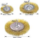 14 Ounces Brass Wire Wheel Brush Set 7pcs Cup Brush Coarse Grit