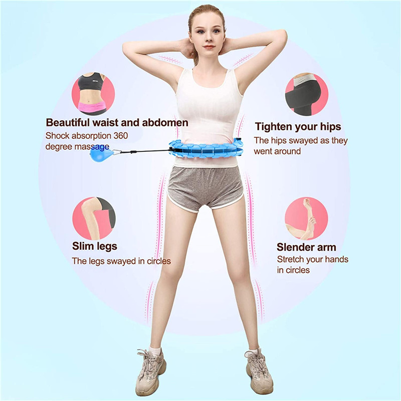 Smart 360 Degree Massage Weighted Hula Hoop With Detachable Knots