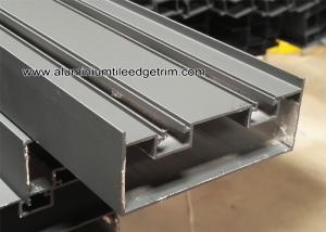 China Extruded Aluminum Sliding Door Frame Profile With Powder Coating Grey factory