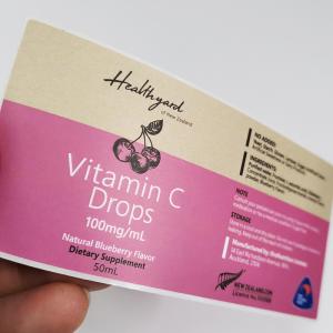 China Removable Pharmaceutical Label Printing CMYK Vitamin Bottle Labels factory