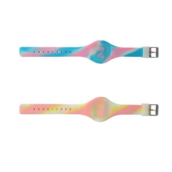 Creative camouflage Children's Silicone Watch LED fruit gift custom OEM Pantone logo sign electric watch