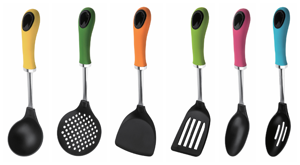 Kitchen Household Utensil Set with Non-Stick Cooking Tools and Stainless Steel Handle