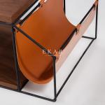 Stainless Steel Frame Wooden Rectangle Modern Coffee Table