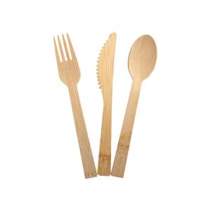 China 6.7&quot; Heavy Duty Biodegradable Cutlery Set Bamboo Compostable factory