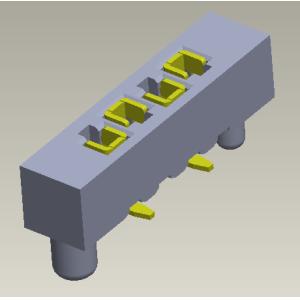 1.27mm Surface Mount Female Header Single Row With Pegs 1*3 Pin To 1*40 Pin H2