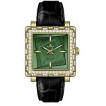 Ladies Jewelry Green Jade Watch Multifunction Stainless Steel