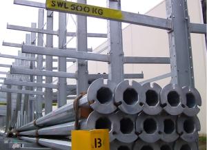 China Industrial Long Pipe Cantilever Storage Rack Adjustable Multilayer Custom Size factory
