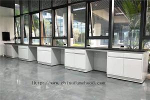 China Waterproof Steel Lab Workstation Bench , Anticorrosive Island Benches In Laboratory factory