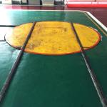 Yellow Industrial Electric Turntable , Q235 Automated Material Handling System