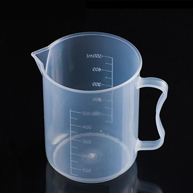 PP Liquid Plastic Graduated Measuring Cups with Pitcher Handles 250ml 500ml (Pack of 6)