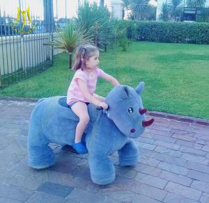 China Hansel amusement kids coin operated children ride on stuffed animal car factory
