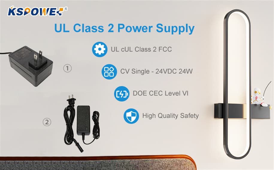 24V 1A Class 2 Power Unit AC To DC VDC Volts 1000mA Output Current Single Phase Customizable