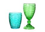 Non Slip Embossed Whisky Rock Glass 7oz Aqua Whiskey Glasses
