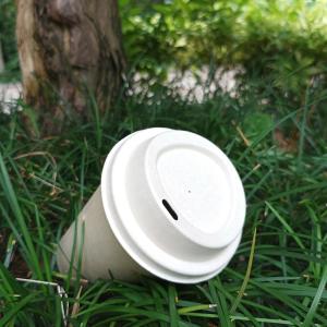 China Compostable Molded Sugarcane Disposable Cup Cover For Beverage Packaging factory