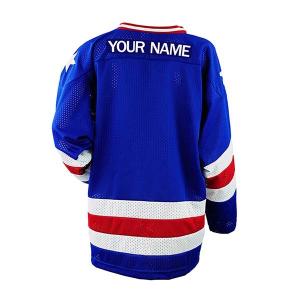 China Premium College Ice Hockey Jerseys Blue Color Lightweight Lightweight factory