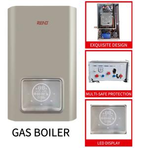 China 40Kw Wall Hung Combi Boiler Golden Shell Touch Screen Lpg Gas Water Boiler factory