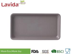 China Disposable Non - Toxic Bamboo Fiber Tray , 12 Inch Bamboo Lunch Trays Dishwasher Safe factory